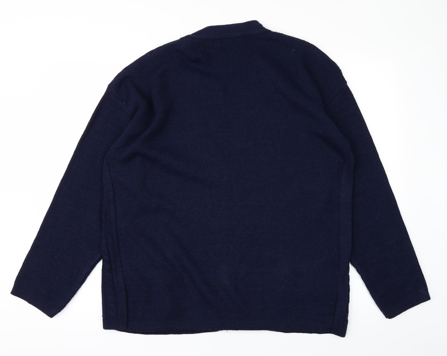 100acrylic Womens Blue  Knit Cardigan Jumper Size 2XL