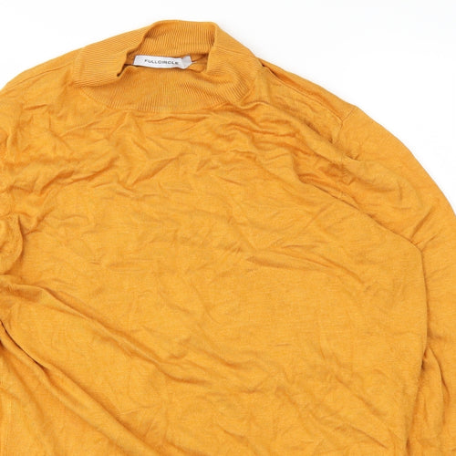 Full Circle Womens Yellow   Basic T-Shirt Size L