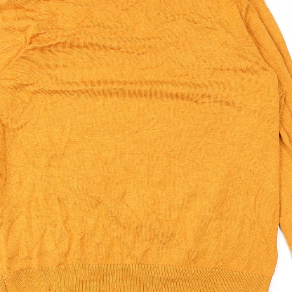 Full Circle Womens Yellow   Basic T-Shirt Size L