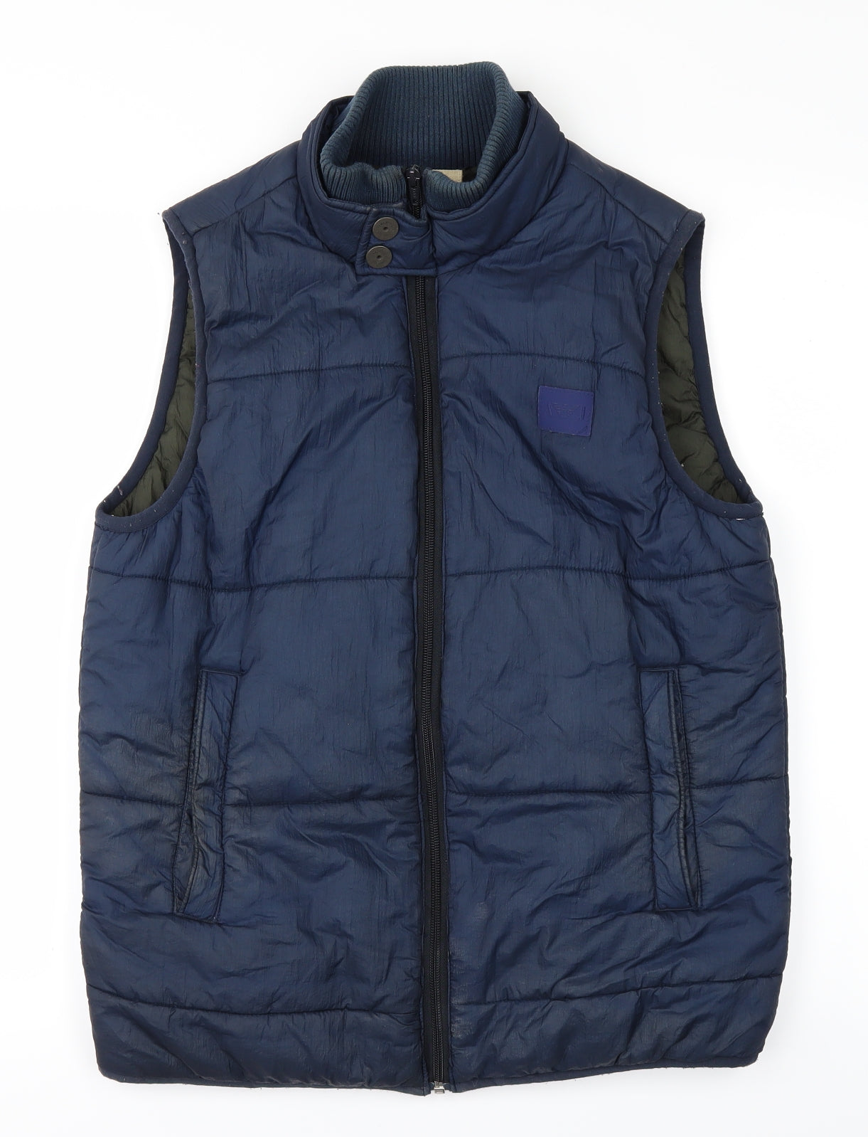 Armani Jeans Mens Blue   Puffer Jacket Waistcoat Size M