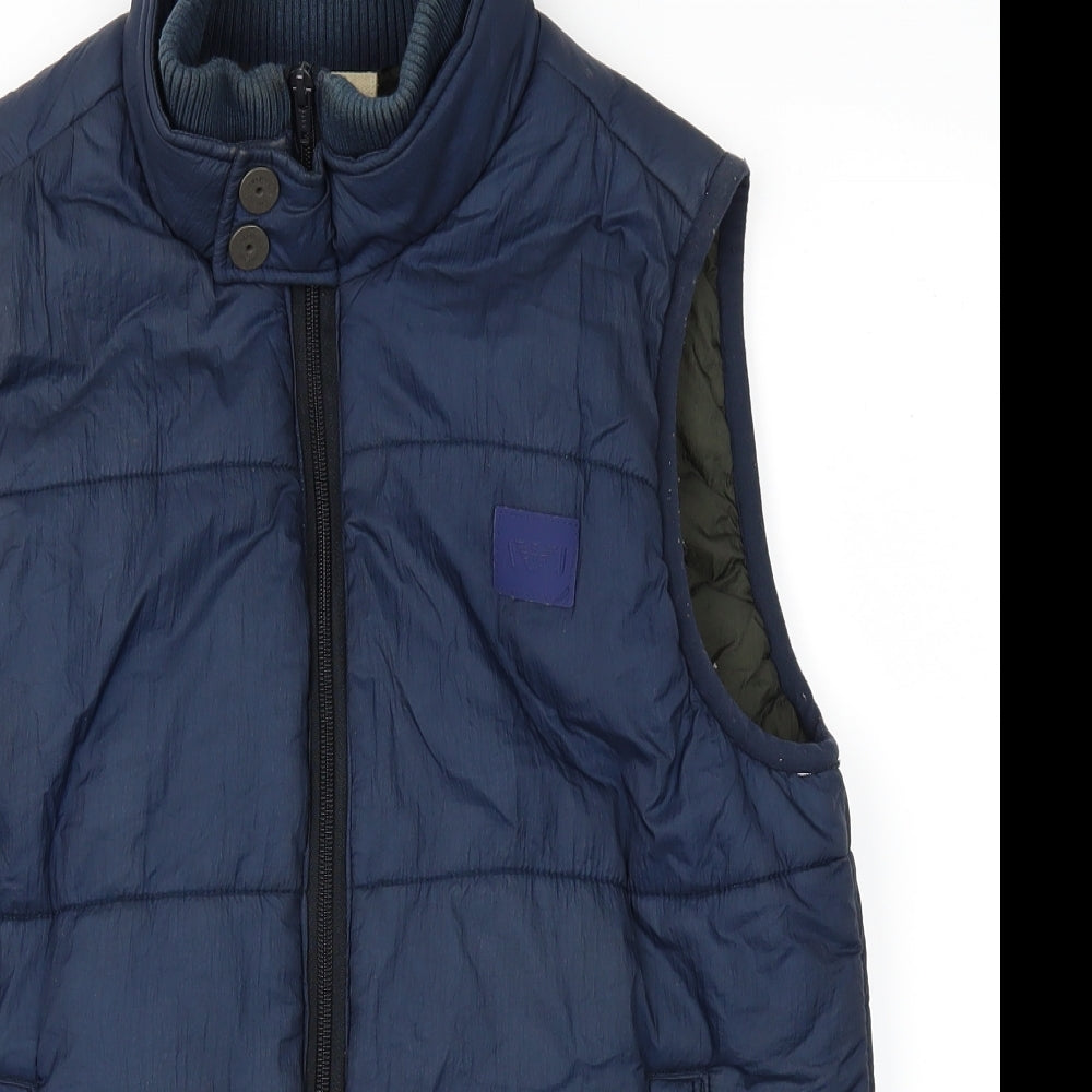 Armani Jeans Mens Blue   Puffer Jacket Waistcoat Size M