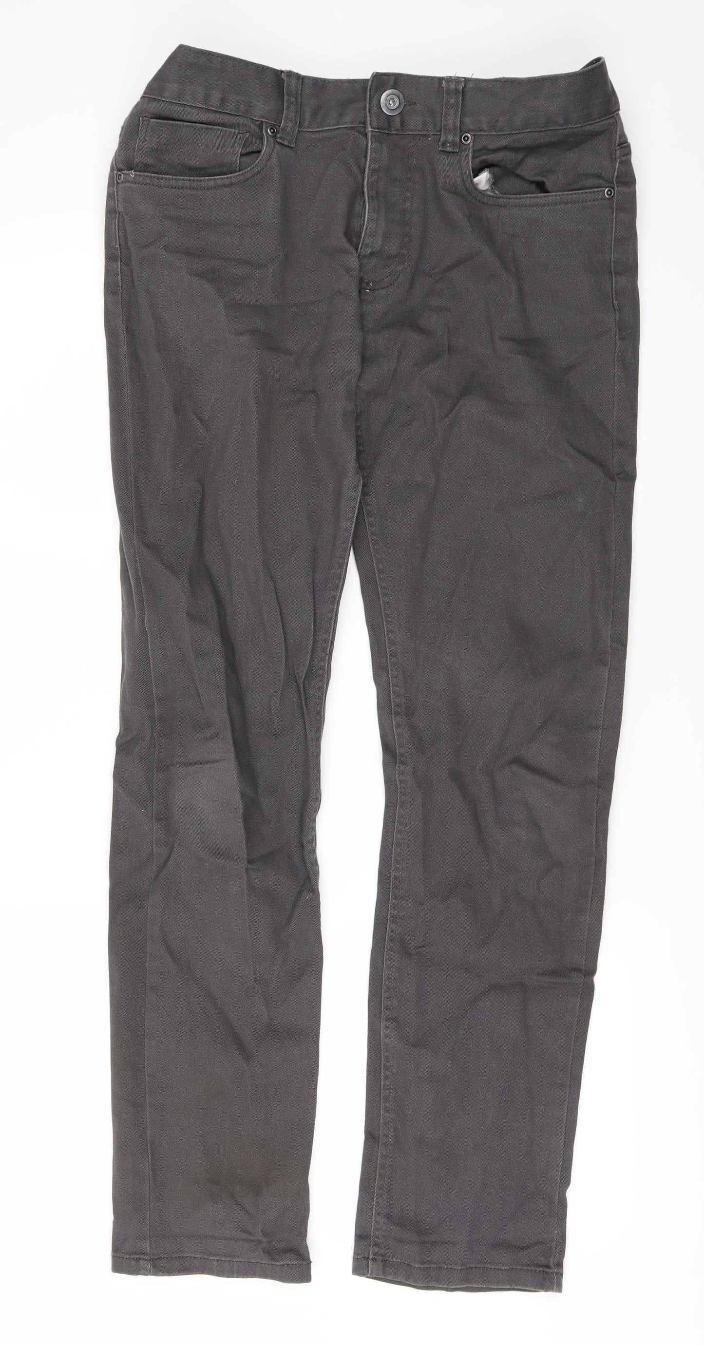 DenimCo Mens Black  Denim Straight Jeans Size 32 L28 in