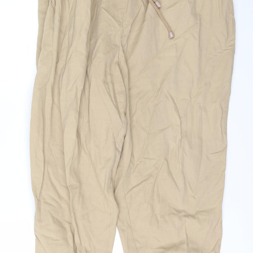 Amber Womens Beige   Trousers  Size 22 L25 in