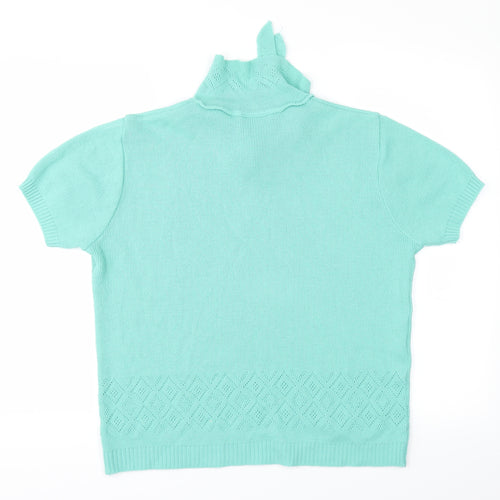 IM STITCHES Womens Blue  Knit Basic T-Shirt Size 16