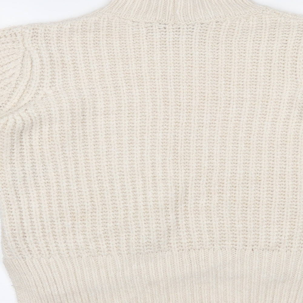 M&S Womens White   Pullover Jumper Size S