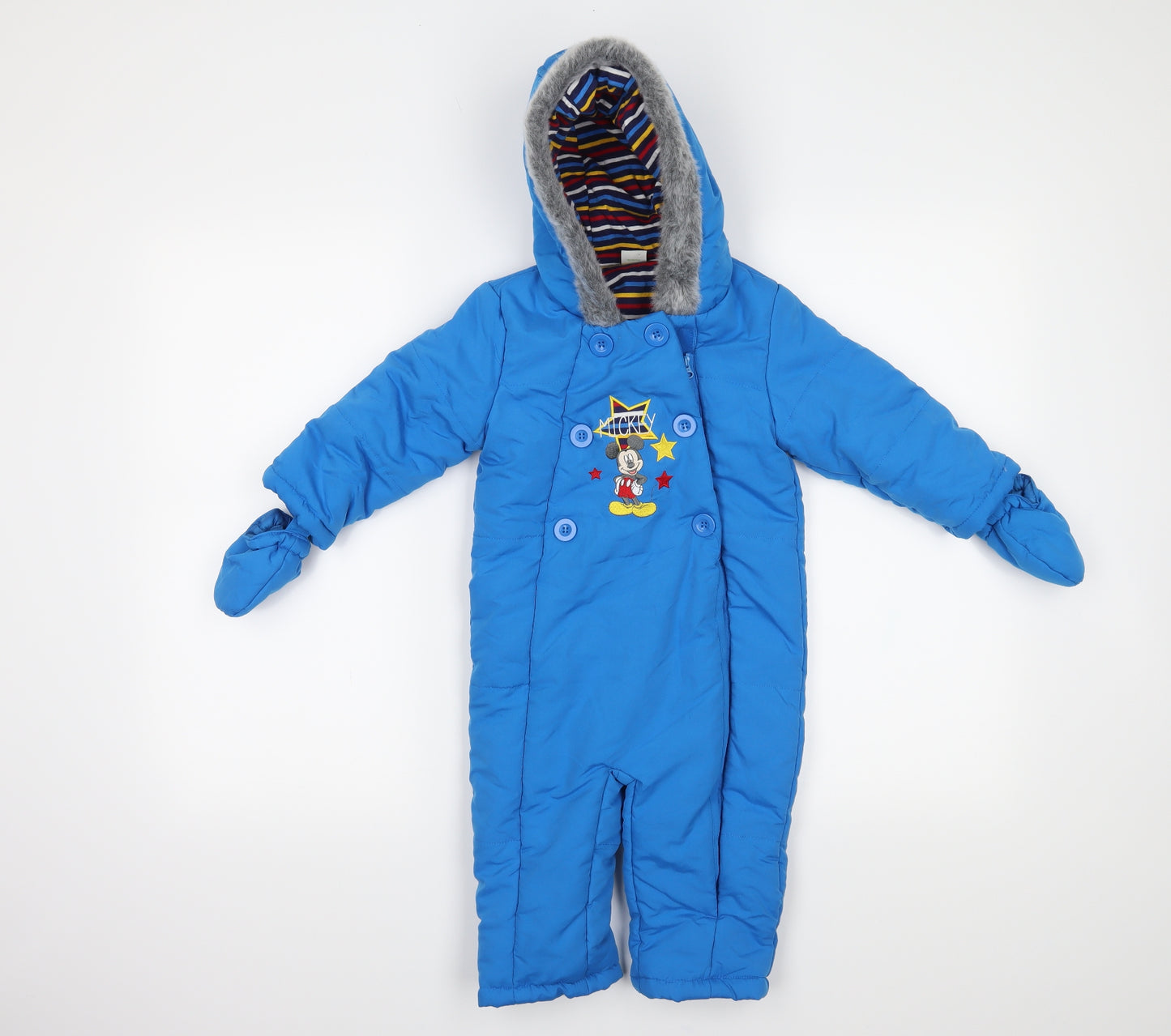 BHS Boys Blue   Babygrow One-Piece Size 12-18 Months