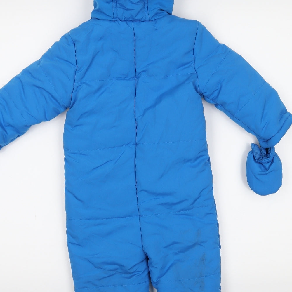 BHS Boys Blue   Babygrow One-Piece Size 12-18 Months