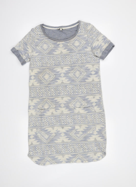 Front view of Next women’s blue a-line, size UK 8