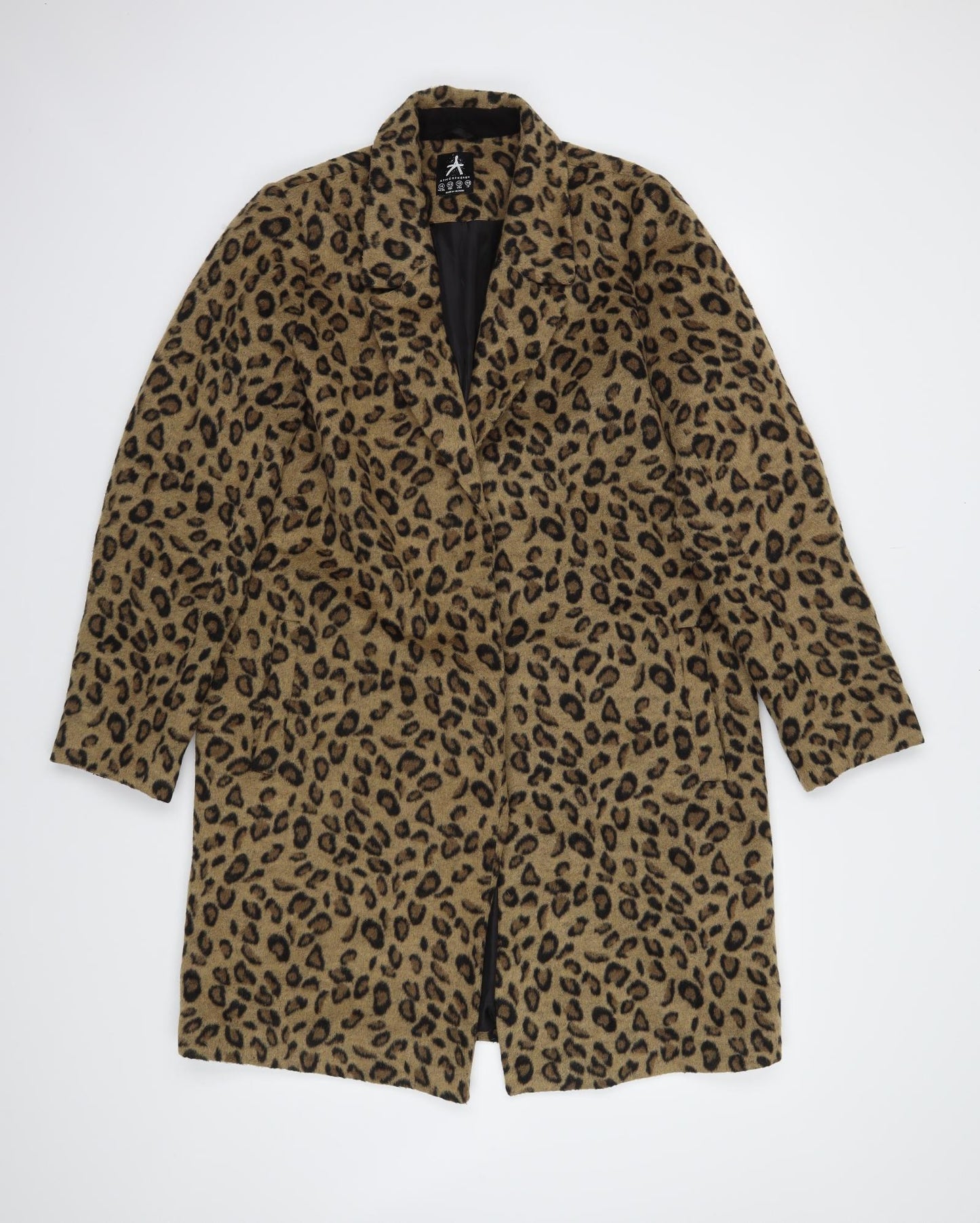 Atmosphere Womens Beige Animal Print  Jacket Coat Size 14