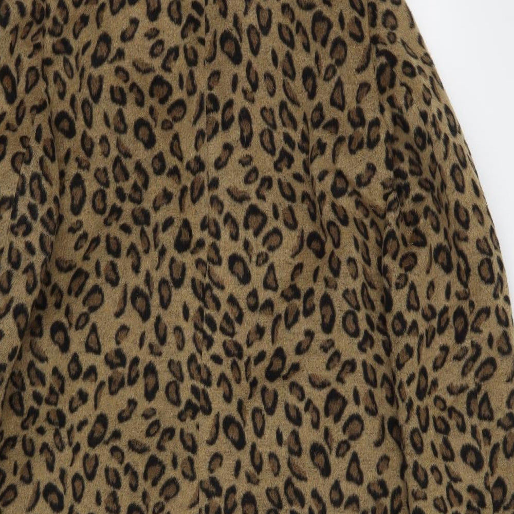 Atmosphere Womens Beige Animal Print  Jacket Coat Size 14