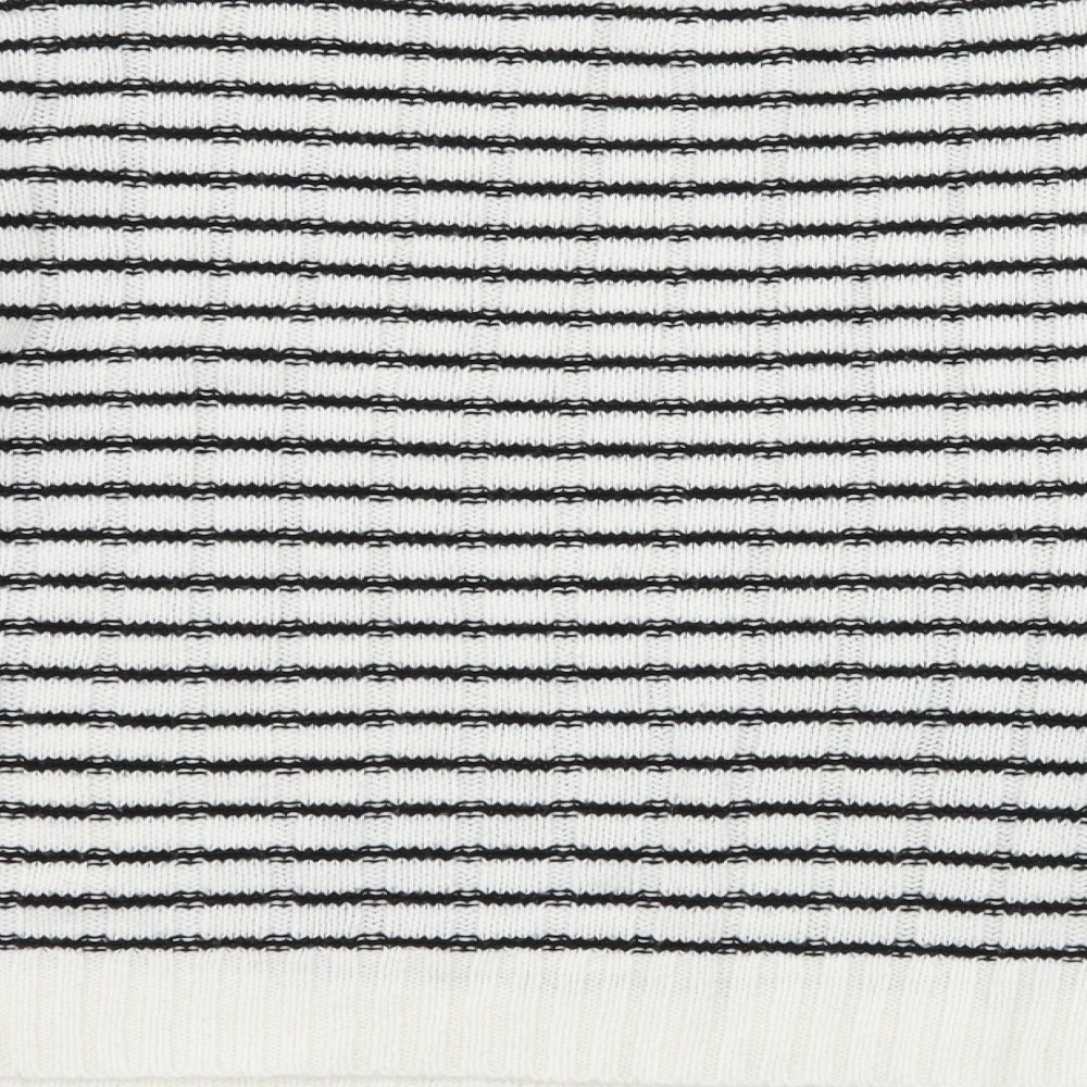 Boohoo Womens White Check  Pullover Jumper Size 10
