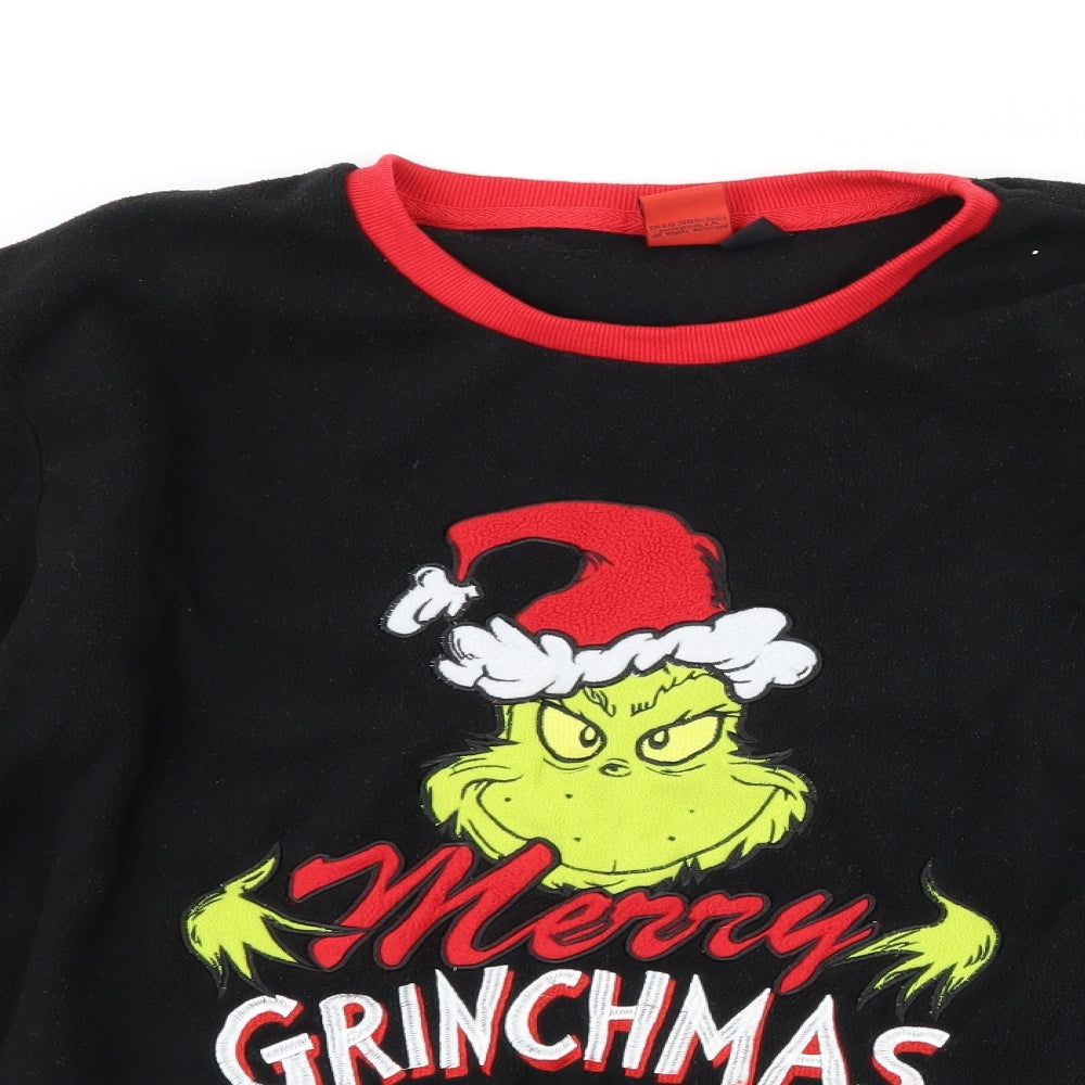 Primark Mens Black  Fleece  Pyjama Top Size XL  - The Grinch christmas