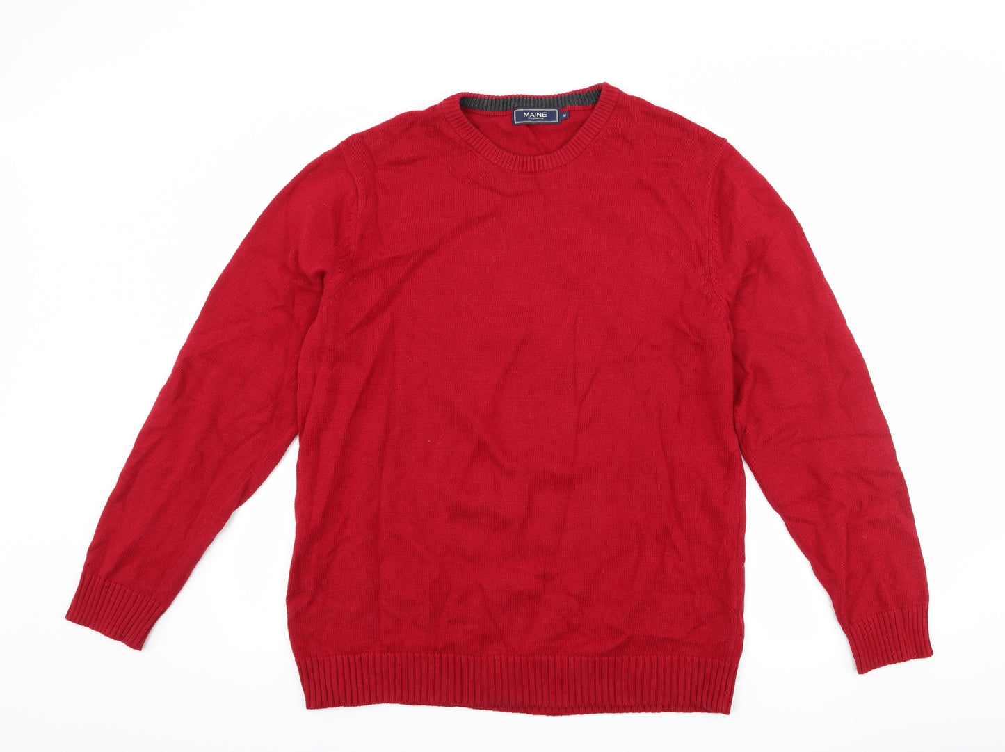 Maine Mens Red   Pullover Jumper Size M