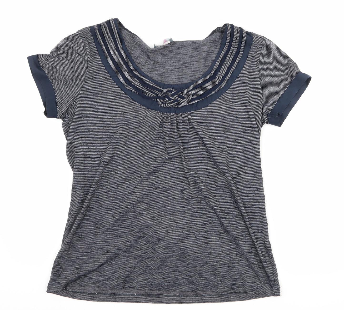 Per Una Womens Blue Striped  Basic T-Shirt Size 12