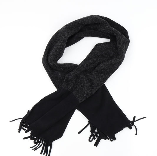 Front view of Essentials unisex black scarf one size