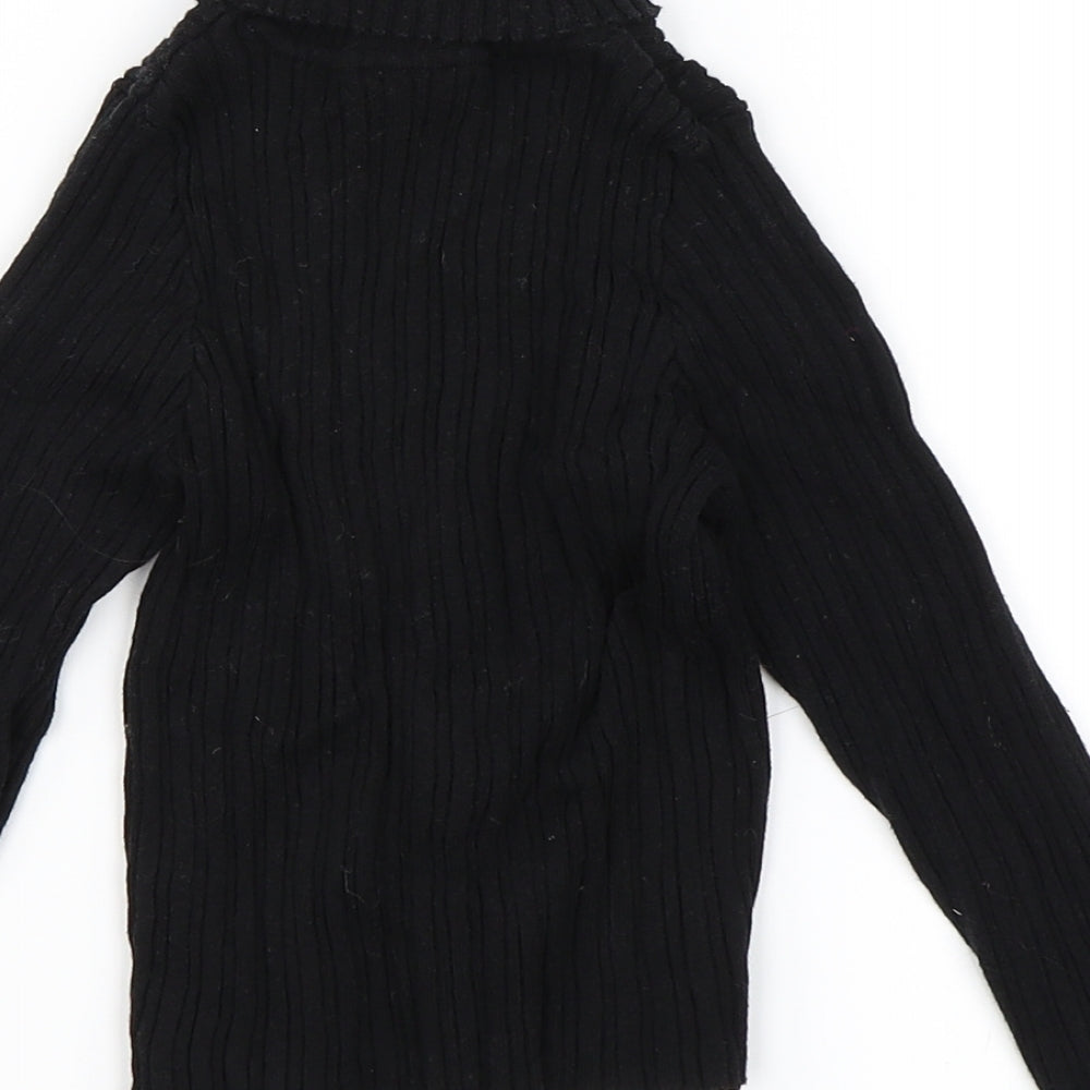 Nutmeg Girls Black   Pullover Jumper Size 5-6 Years