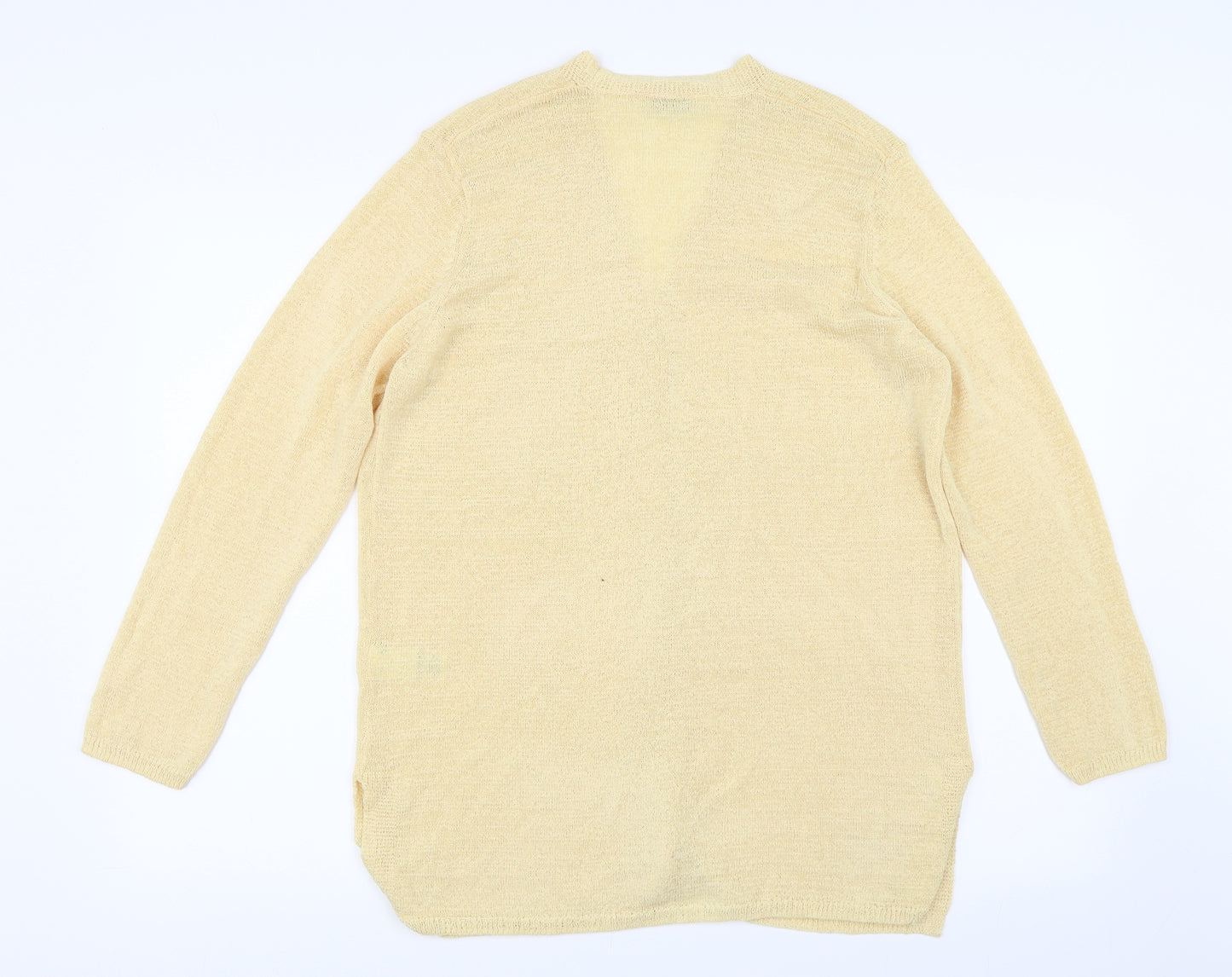 Marks and Spencer Womens Yellow   Cardigan Jumper Size 14