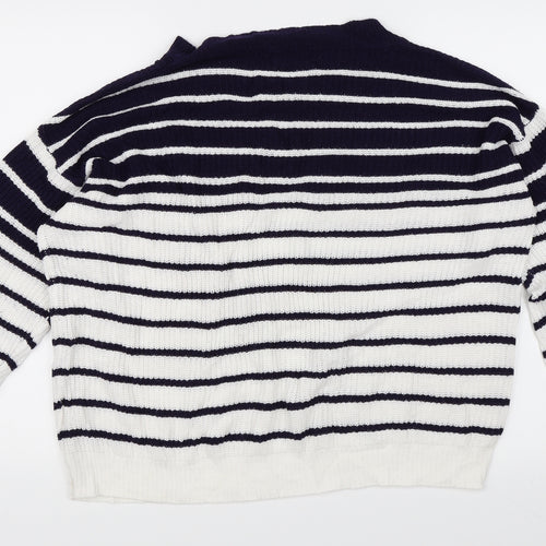 Studio Womens Blue Striped  Pullover Jumper Size 20
