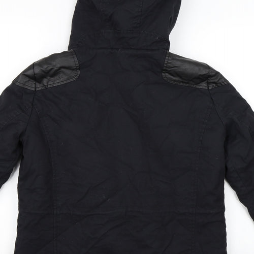 Topshop Womens Black   Parka Coat Size 8