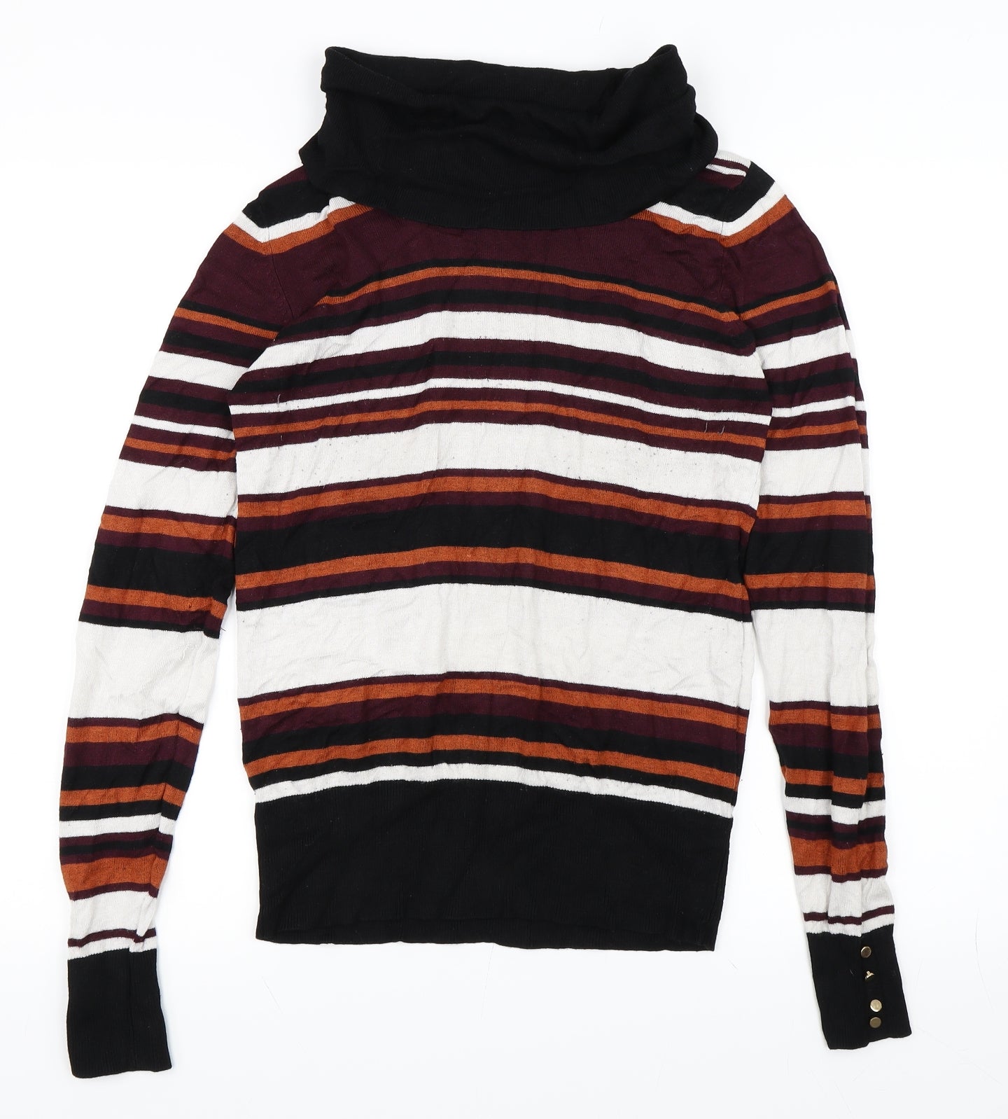 F&F Womens Multicoloured Striped  Pullover Jumper Size 10