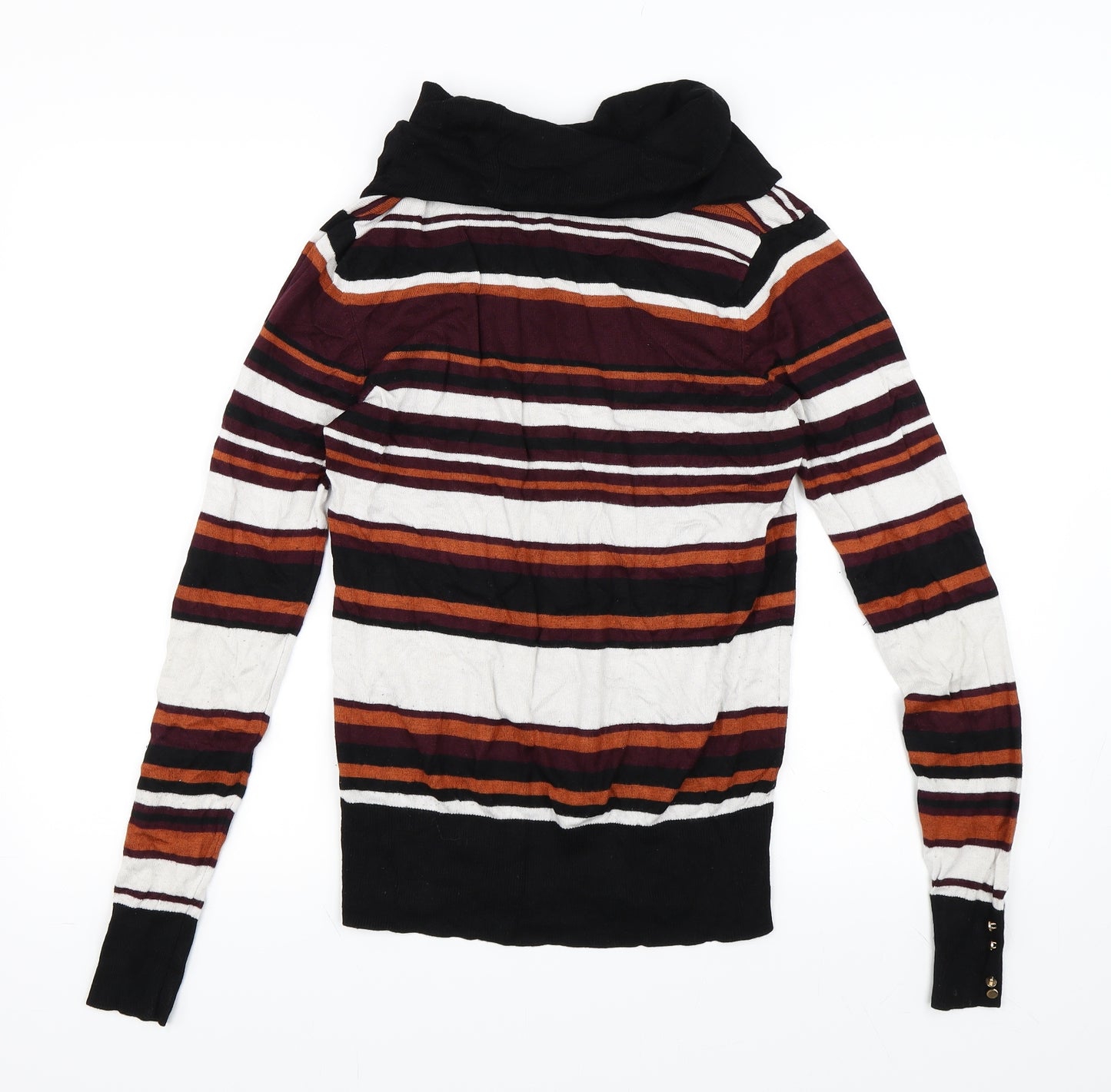 F&F Womens Multicoloured Striped  Pullover Jumper Size 10