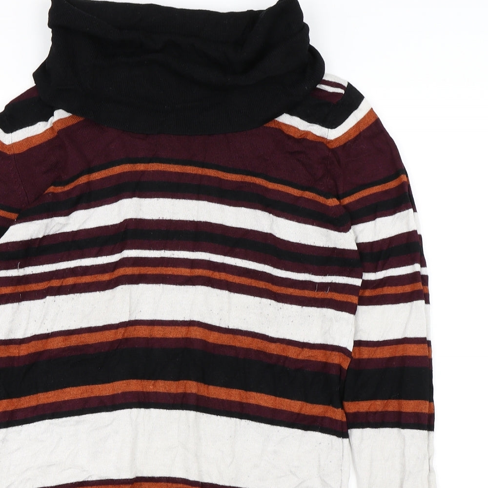 F&F Womens Multicoloured Striped  Pullover Jumper Size 10