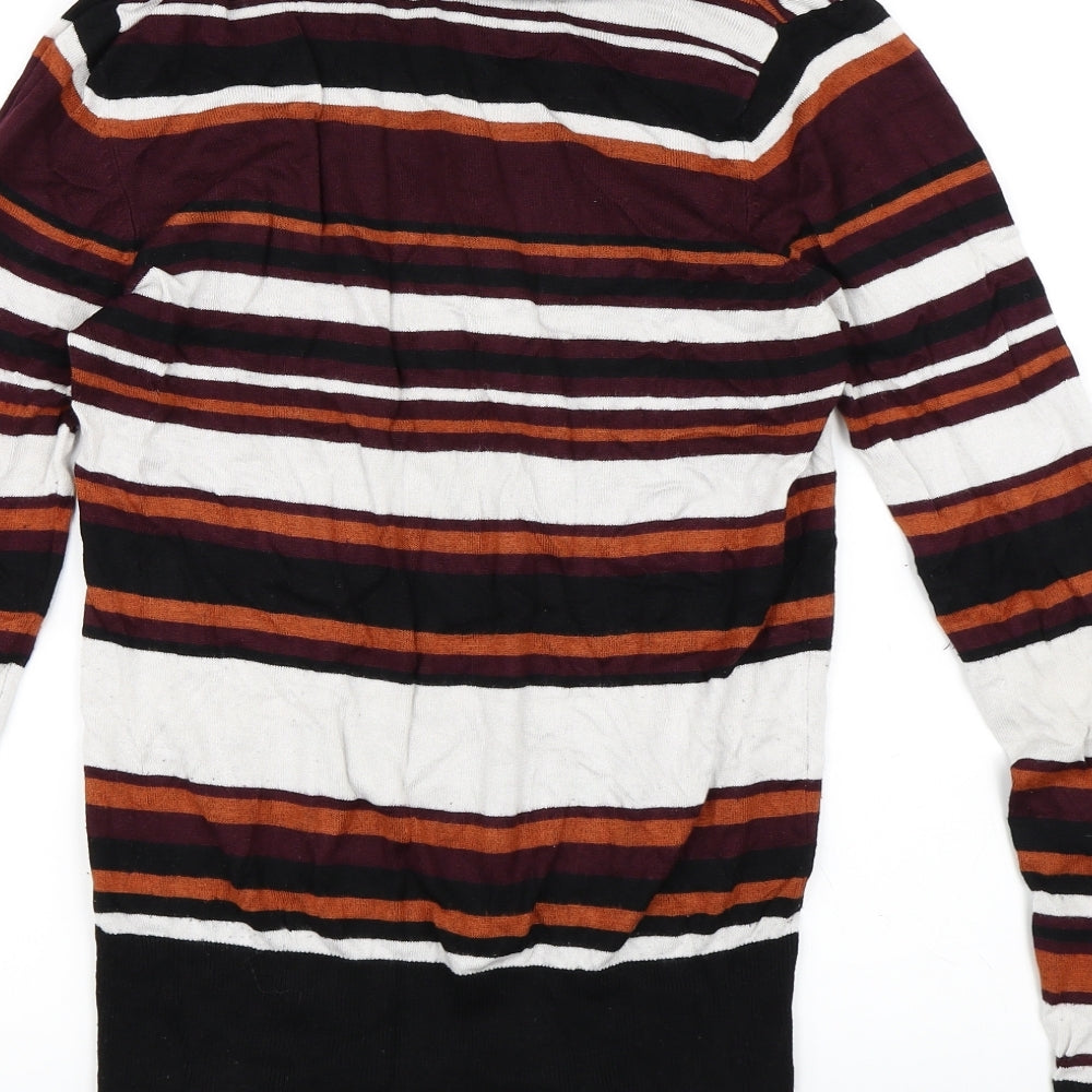 F&F Womens Multicoloured Striped  Pullover Jumper Size 10