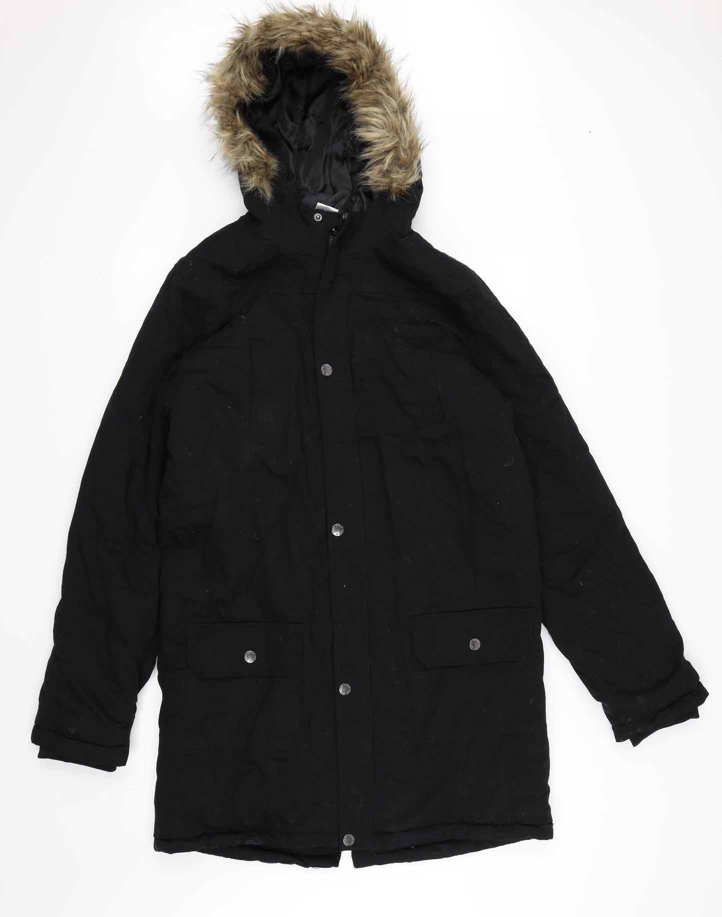 Smart Start Girls Black   Parka Coat Size 15 Years
