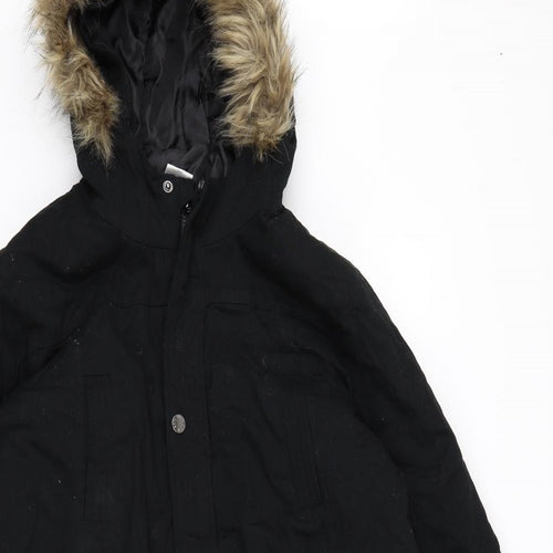 Smart Start Girls Black   Parka Coat Size 15 Years
