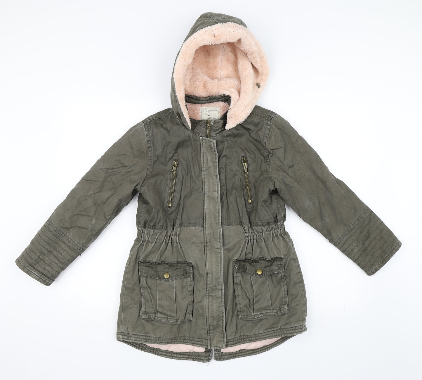 Matalan Girls Green   Parka Coat Size 10-11 Years
