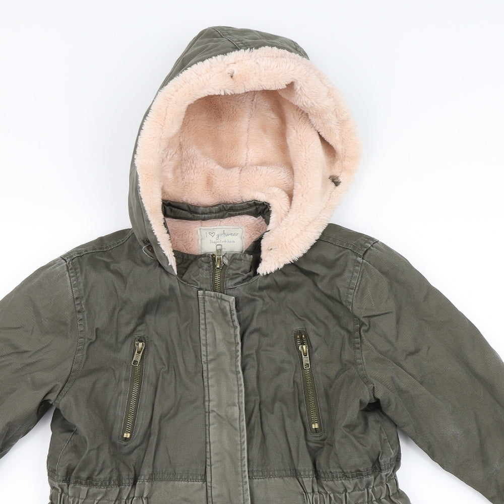 Matalan Girls Green   Parka Coat Size 10-11 Years