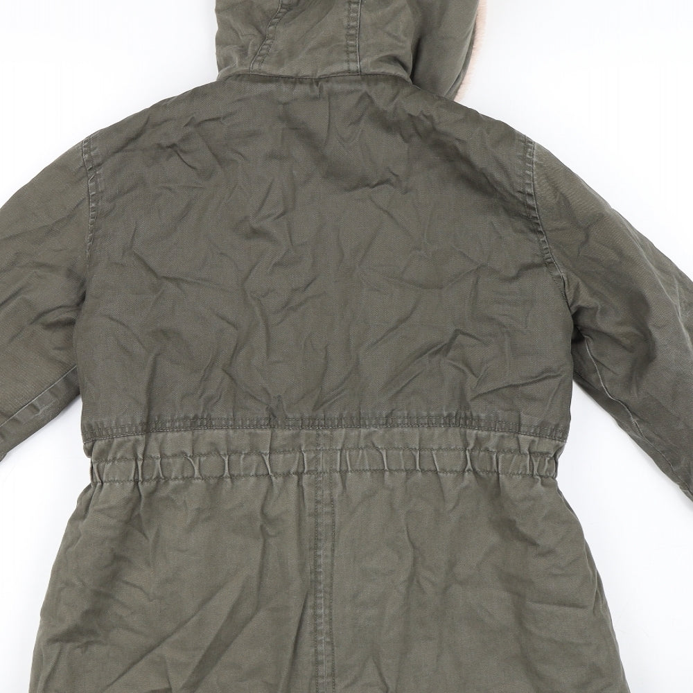 Matalan Girls Green   Parka Coat Size 10-11 Years