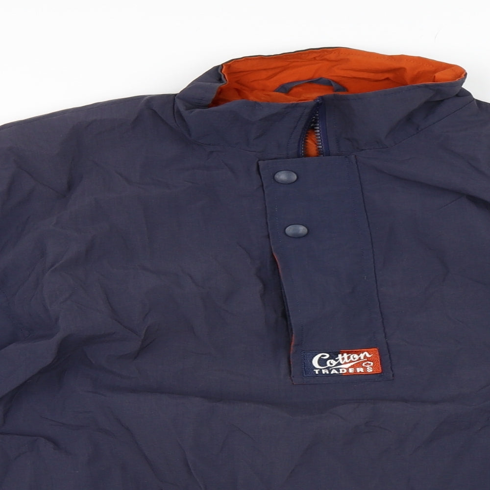 Cotton Traders Mens Blue   Windbreaker Jacket Size M  - 1/4 Zip