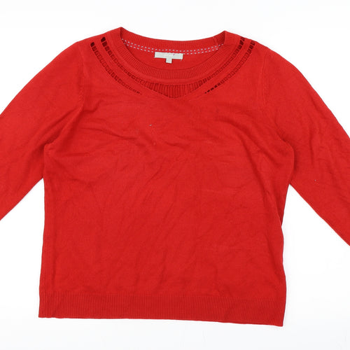 Marks and Spencer Womens Red   Pullover Jumper Size 14