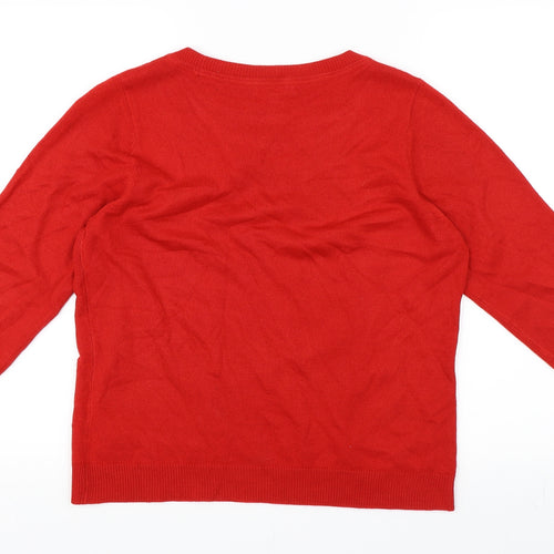 Marks and Spencer Womens Red   Pullover Jumper Size 14