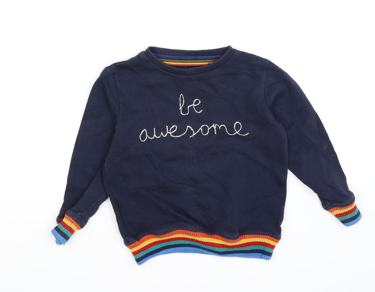 NEXT Boys Blue  Jersey Pullover Jumper Size 4-5 Years  - awesome
