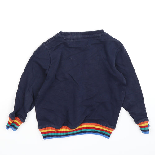 NEXT Boys Blue  Jersey Pullover Jumper Size 4-5 Years  - awesome