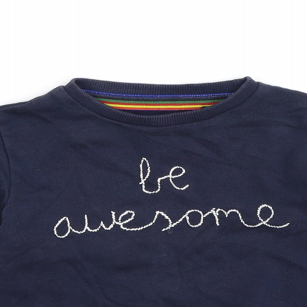 NEXT Boys Blue  Jersey Pullover Jumper Size 4-5 Years  - awesome