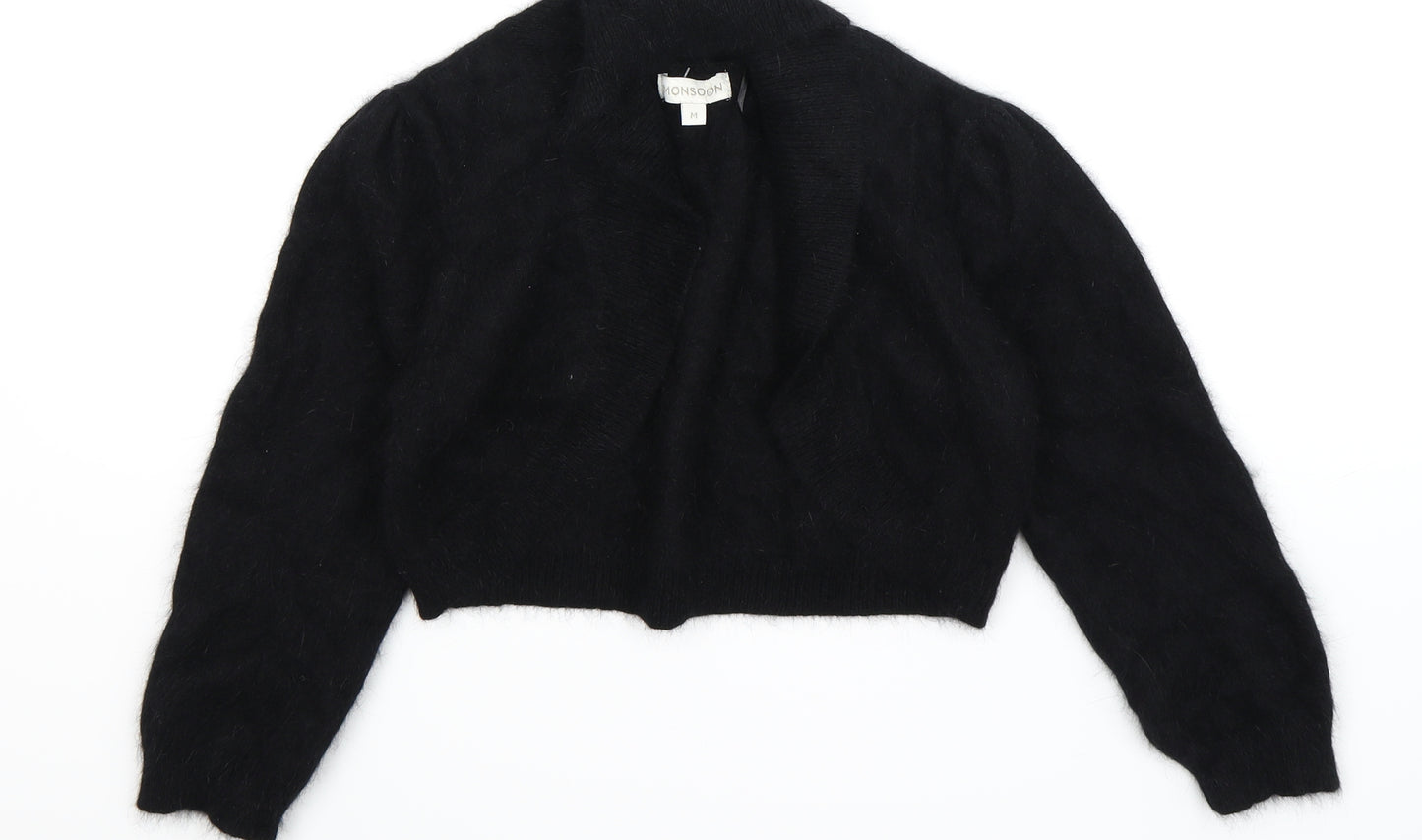 Monsoon Womens Black  Knit Shrug Jumper Size M