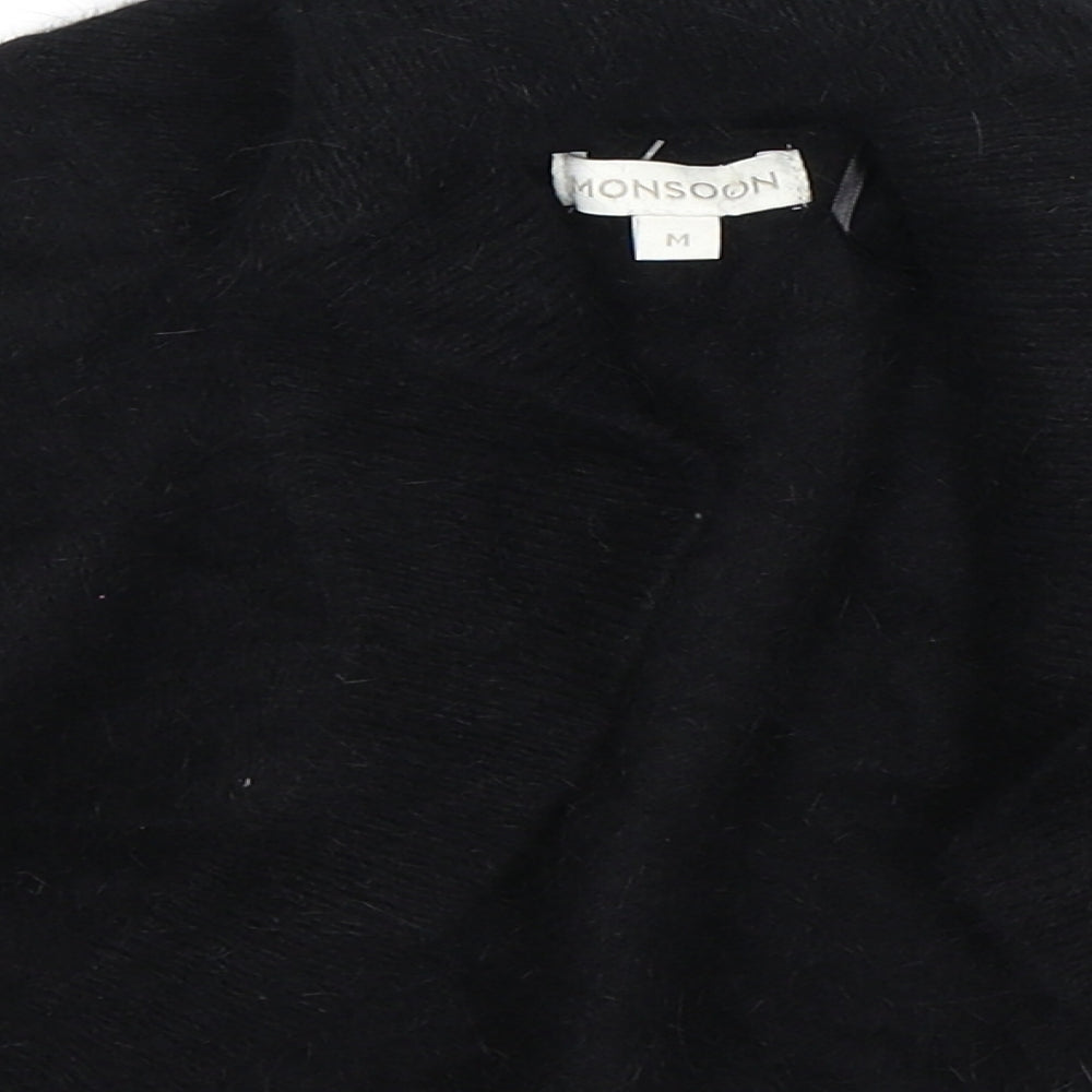 Monsoon Womens Black  Knit Shrug Jumper Size M