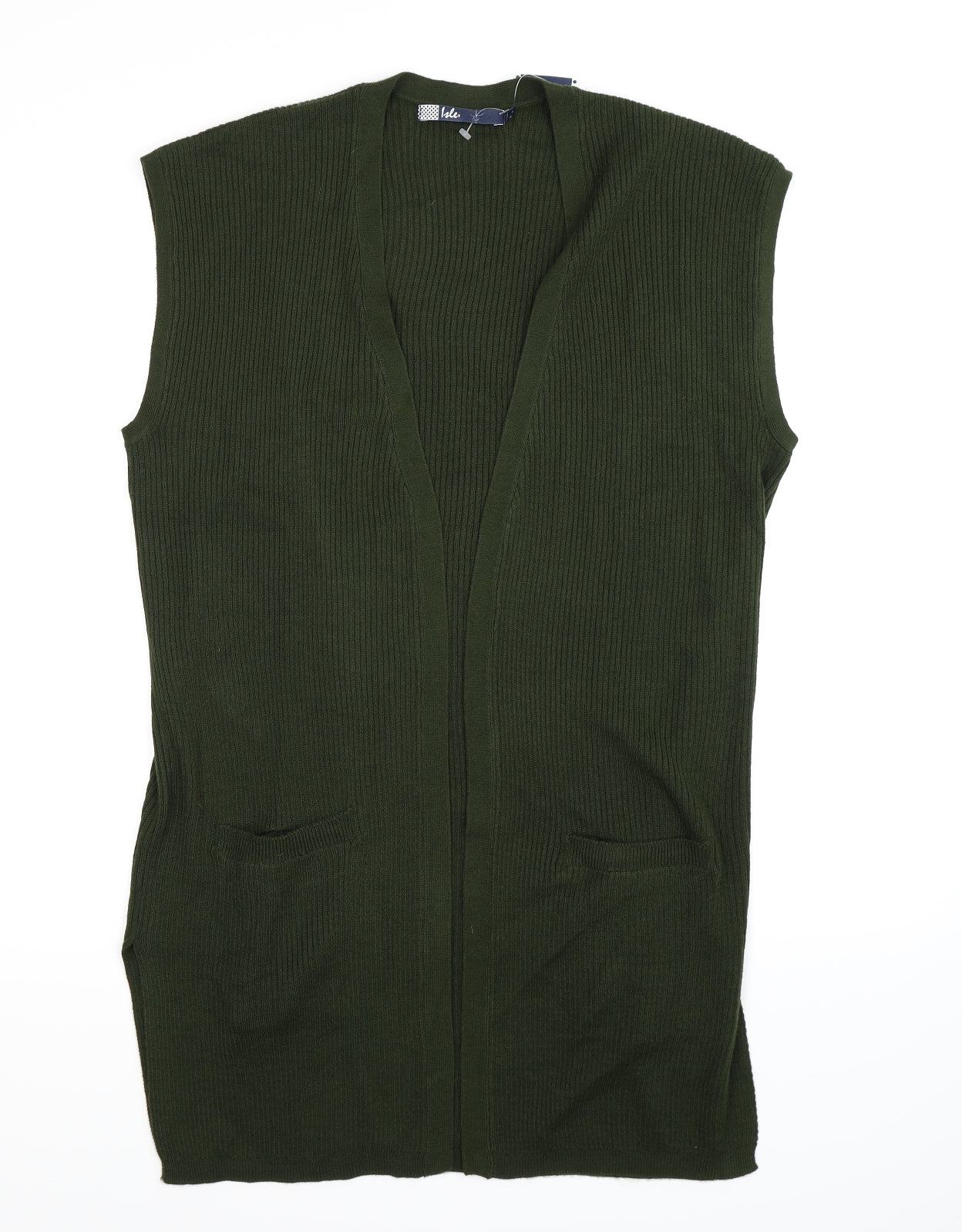isle Womens Green  Knit Cardigan Jumper Size M