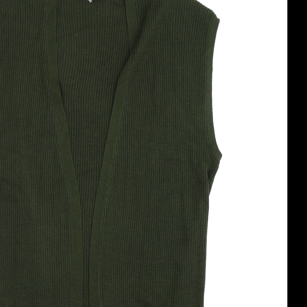 isle Womens Green  Knit Cardigan Jumper Size M