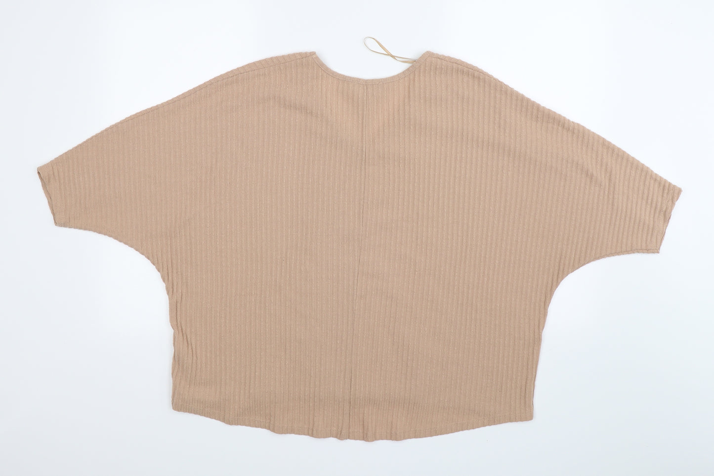 New Look Womens Beige Striped Knit Pullover Jumper Size M
