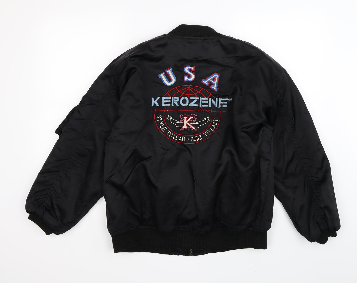 KEROZENE Boys Black   Bomber Jacket Jacket Size 12 Years