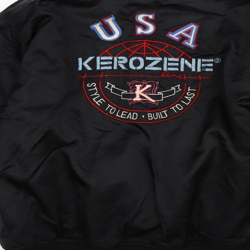 KEROZENE Boys Black   Bomber Jacket Jacket Size 12 Years