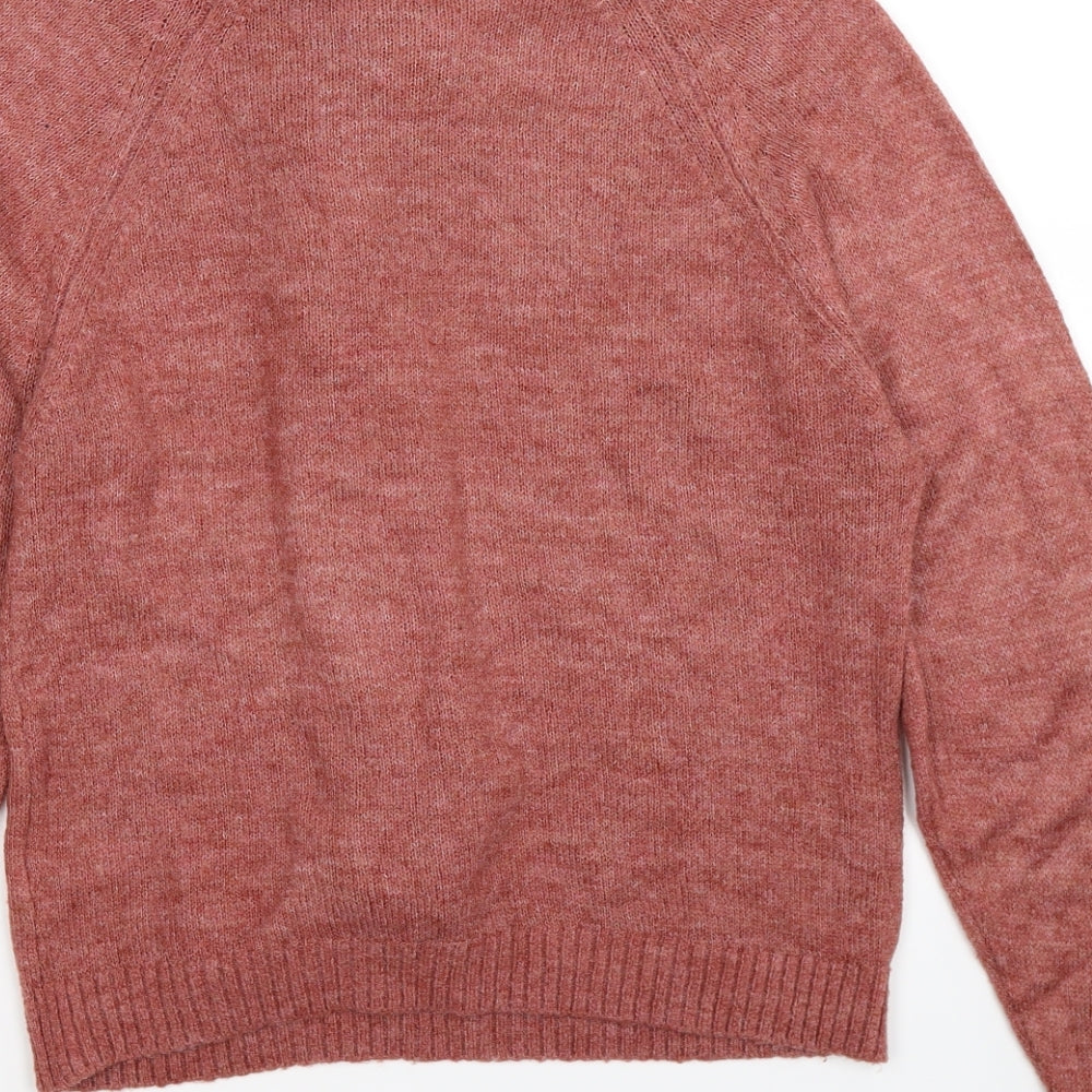 New Look Womens Red  Knit Pullover Jumper Size 16  - scarf neck