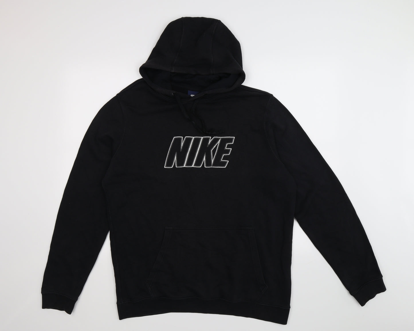 Nike Mens Black  Jersey Pullover Hoodie Size L