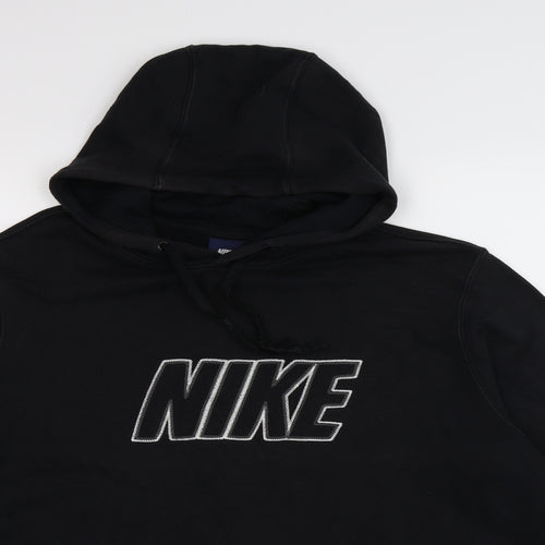 Nike Mens Black  Jersey Pullover Hoodie Size L