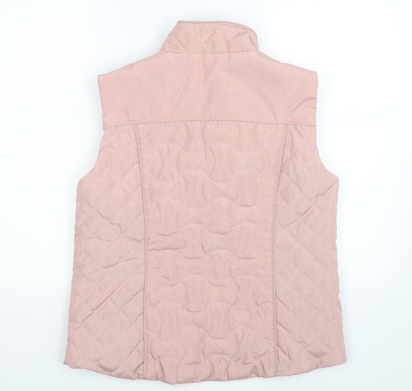 classis Womens Pink Striped  Gilet Coat Size 12