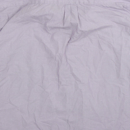 Tom Hagan Mens Purple Check   Button-Up Size 17